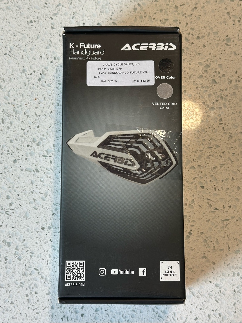 Acerbis K-Future Handguard in Black/White
